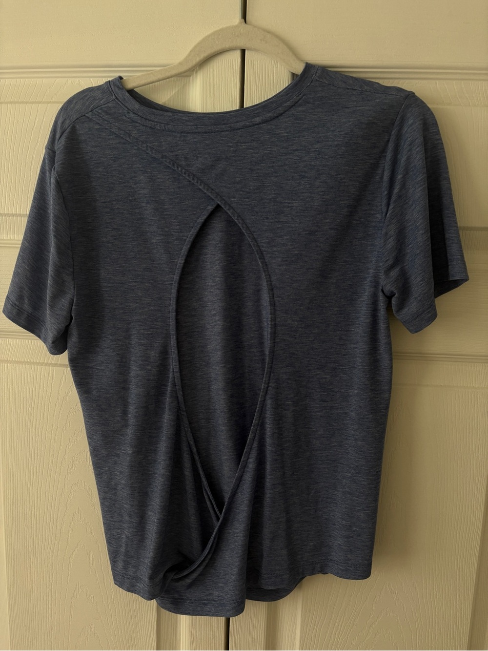 GAP Open-Back Short Sleeve Tee - Heather Navy